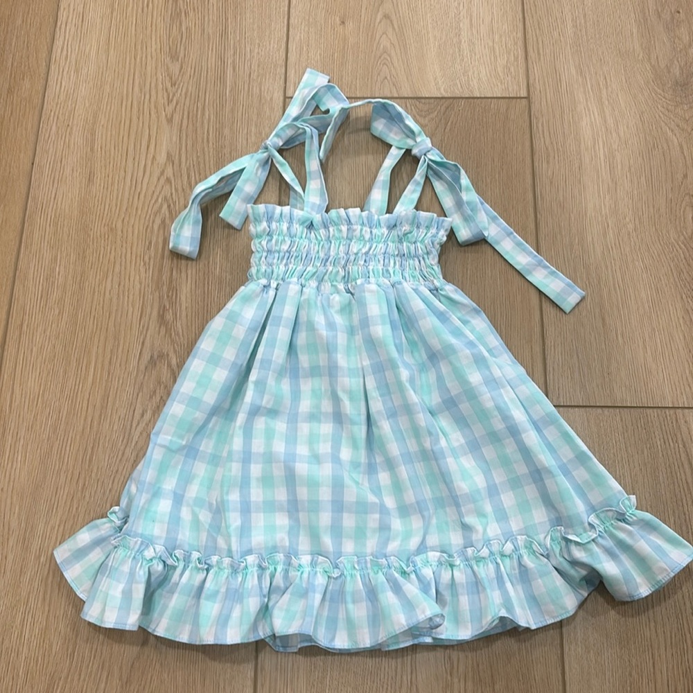 Stitchy Fish Plaid Dress